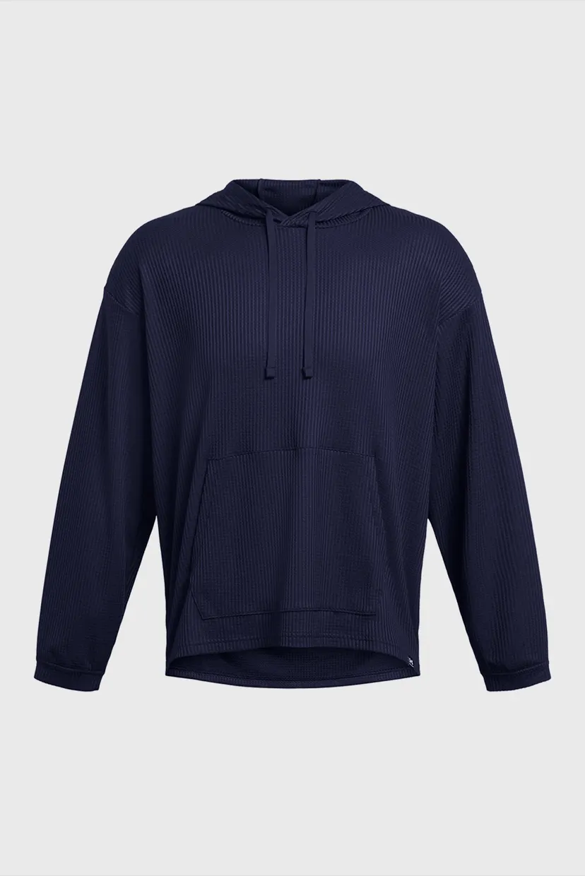 Мужское темно-синее худи UA Rival Waffle Hoodie 4