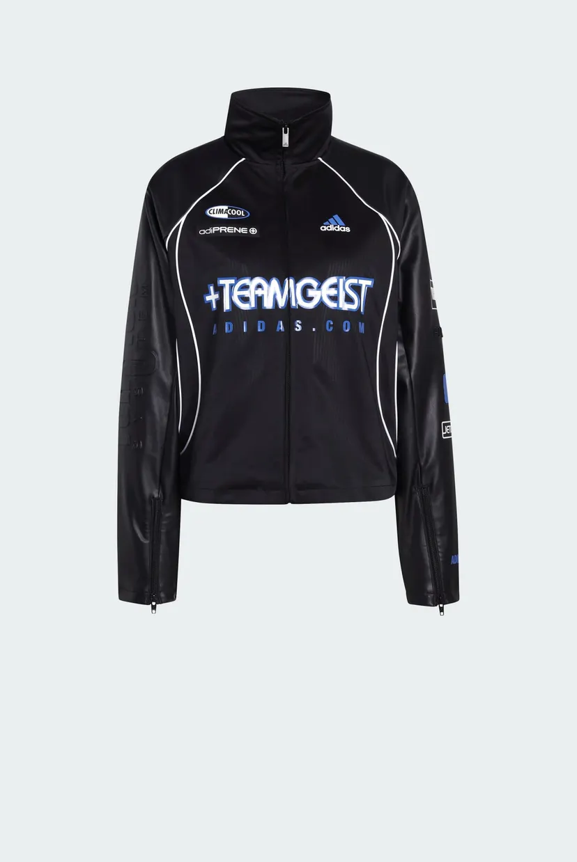 Женская черная спортивная кофта TEAMGEIST FAUX LEATHER 6