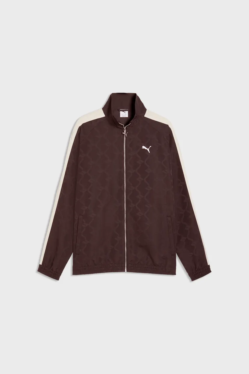 Чоловіча коричнева спортивна кофта з візерунком T7 Woven Track Jacket Men 4