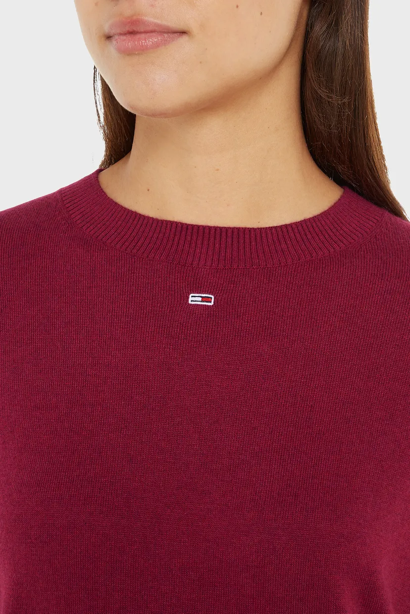 Жіночий малиновий джемпер TJW ESSENTIAL CREW NECK 3