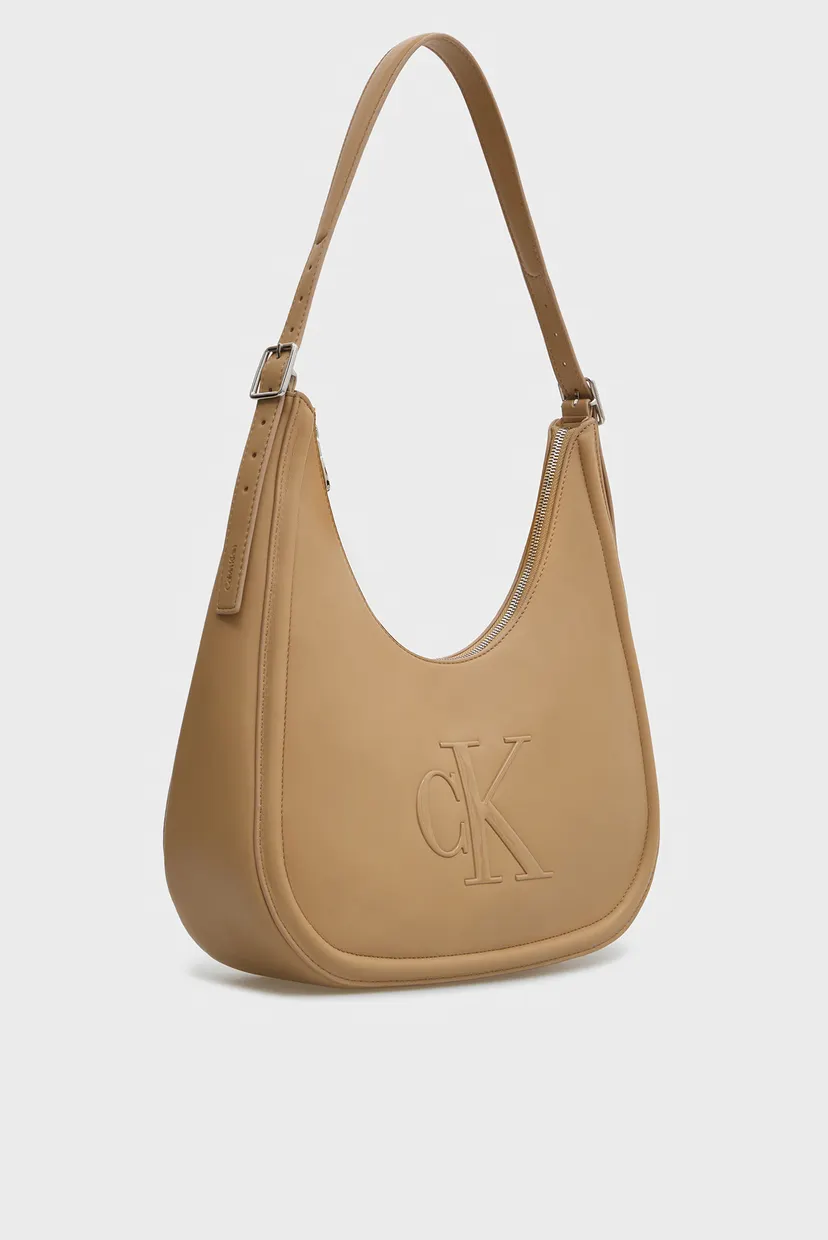 Жіноча бежева сумка BOLD CK CRESCENT 3