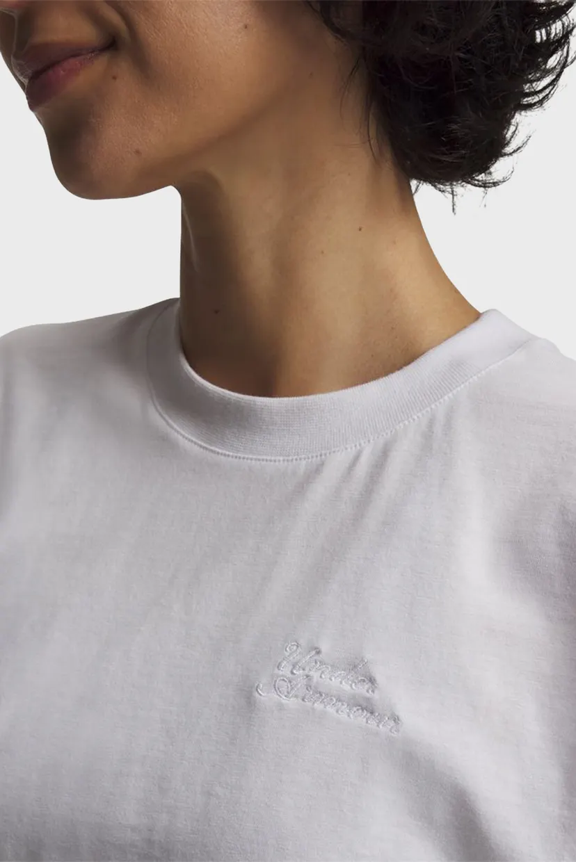 Женская белая футболка Cropped Script SS Tee 3