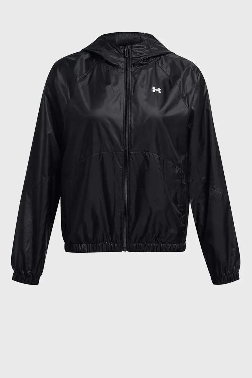 Жіноча чорна вітровка UA SPORT WINDBREAKER JKT 3