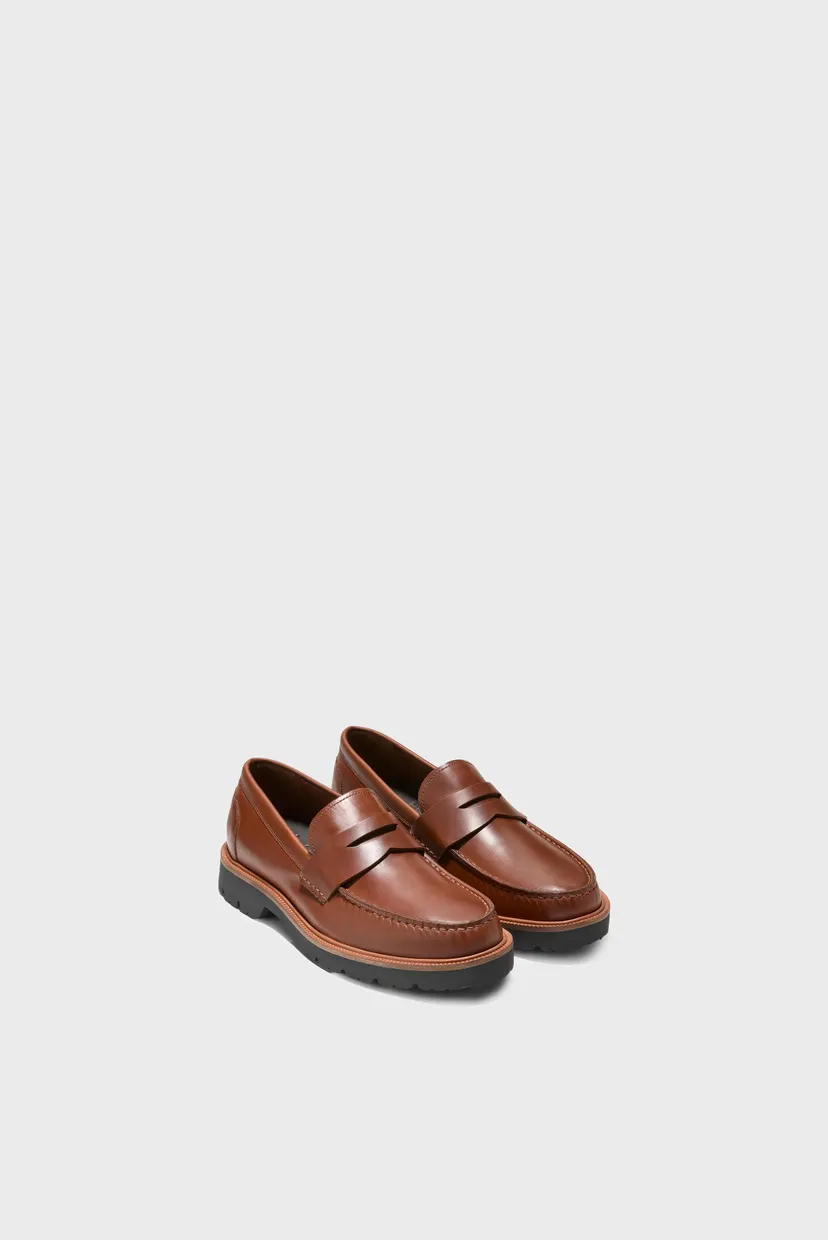 Чоловічі коричневі шкіряні лофери American Classics Penny Loafer 5