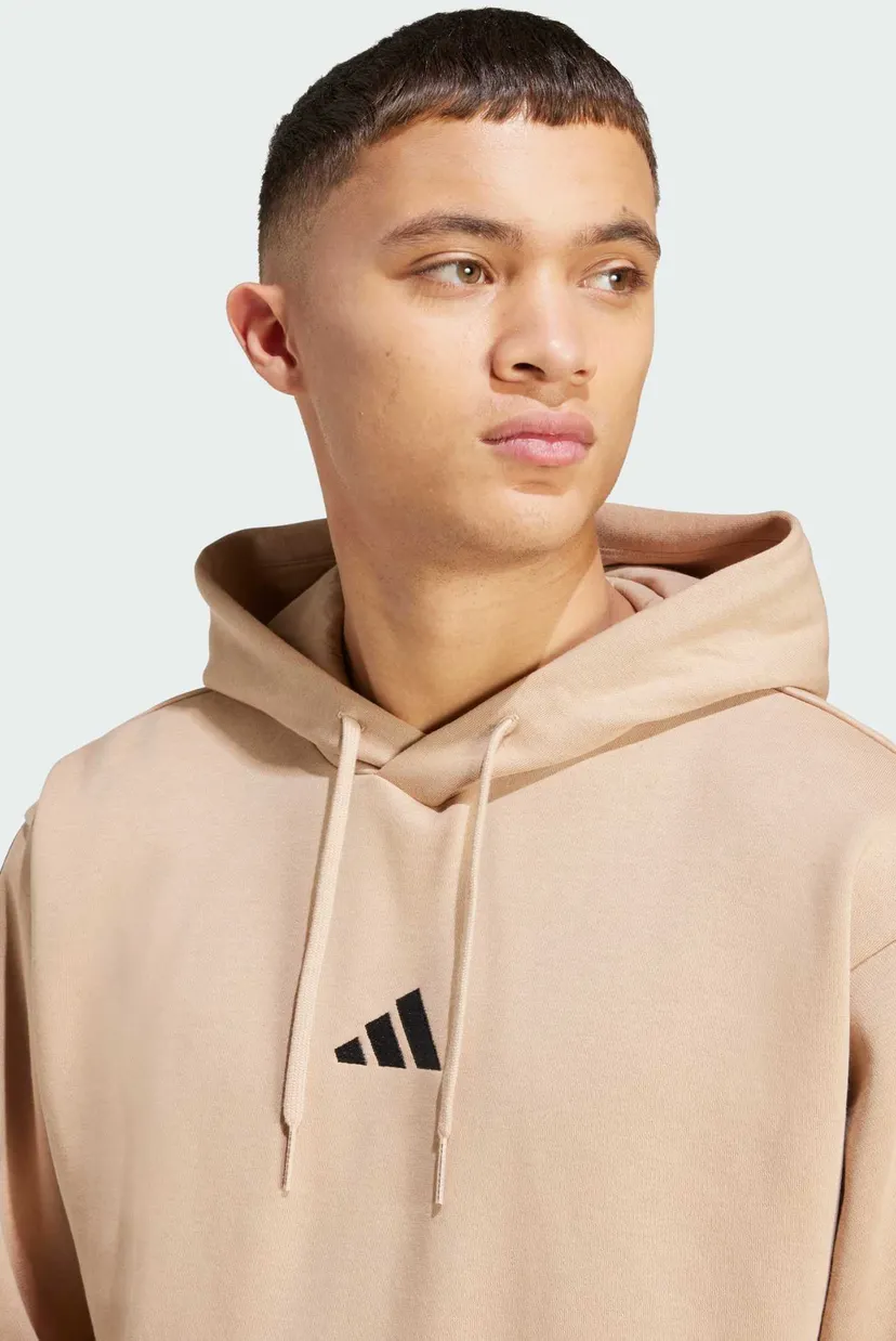Чоловіче бежеве худі Essentials 3-Stripes Fleece 4
