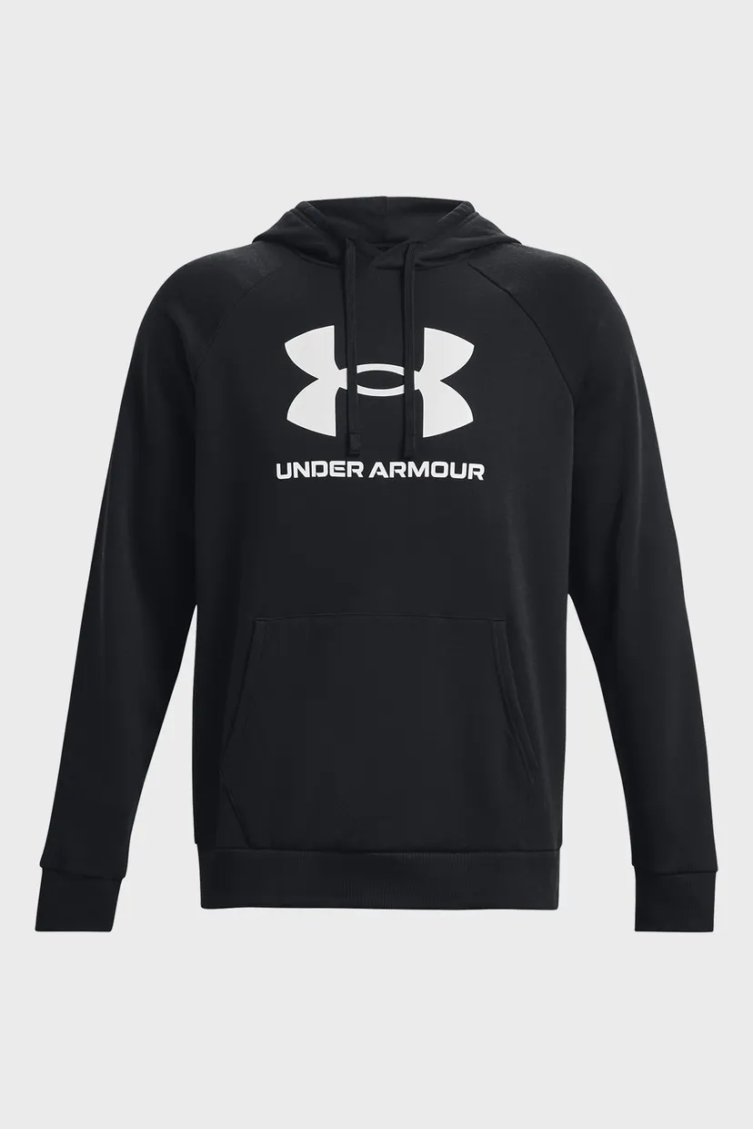 Мужское черное худи UA Rival Fleece Logo HD 5