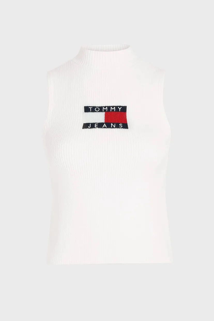 Жіночий білий топ TJW SL RIB CENTER FLAG MOCKNECK 5