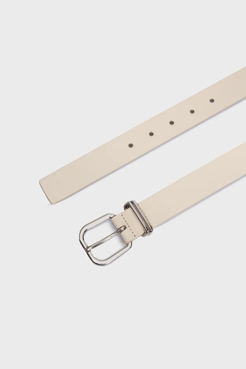 Женский бежевый кожаный ремень TJW BOLD LEATHER 3.0 3