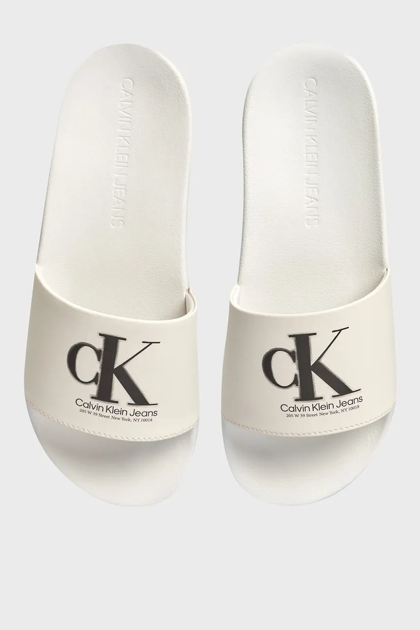 Женские белые слайдеры SLIDE OVERSIZED BRAND 4