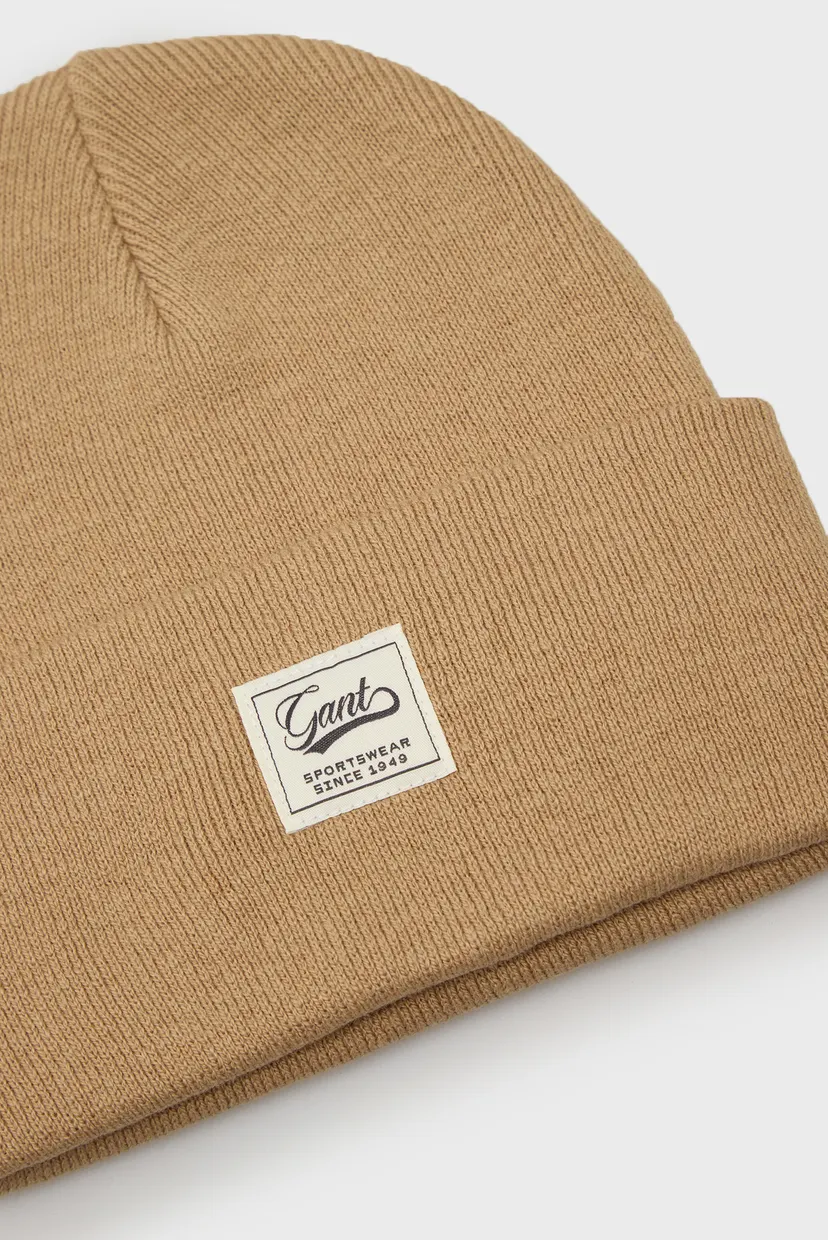 Чоловіча бежева шапка DOUBLE LAYERED BEANIE 4