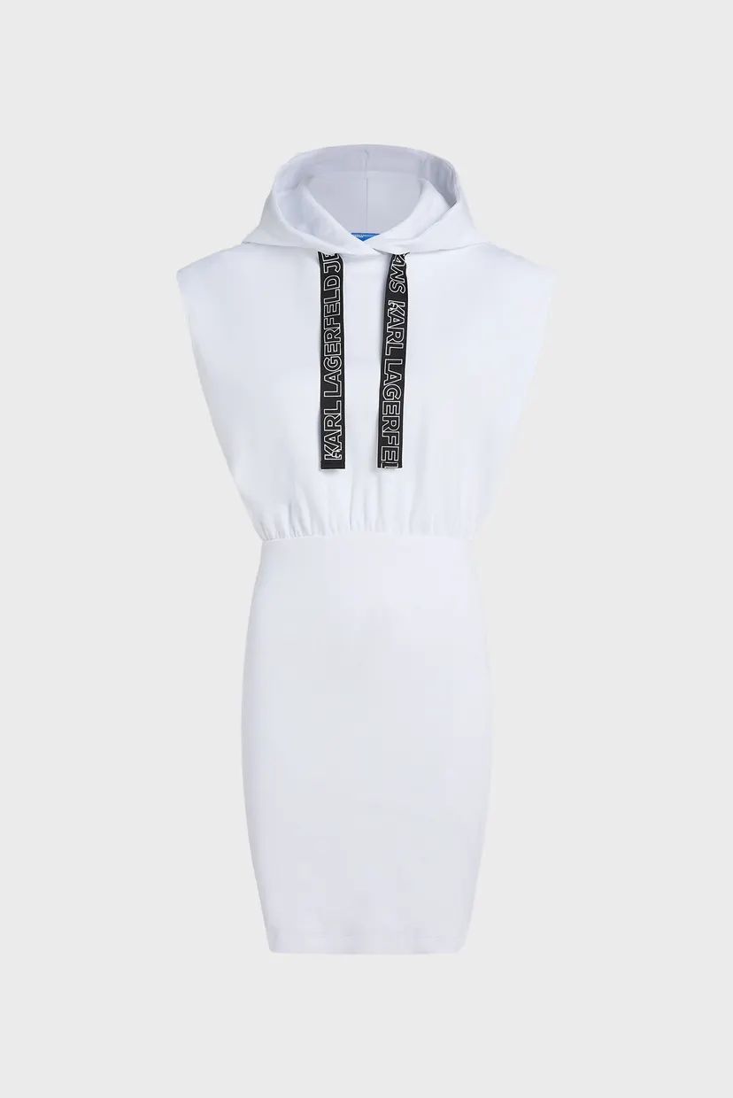 Жіноча біла сукня sless hoodie 5