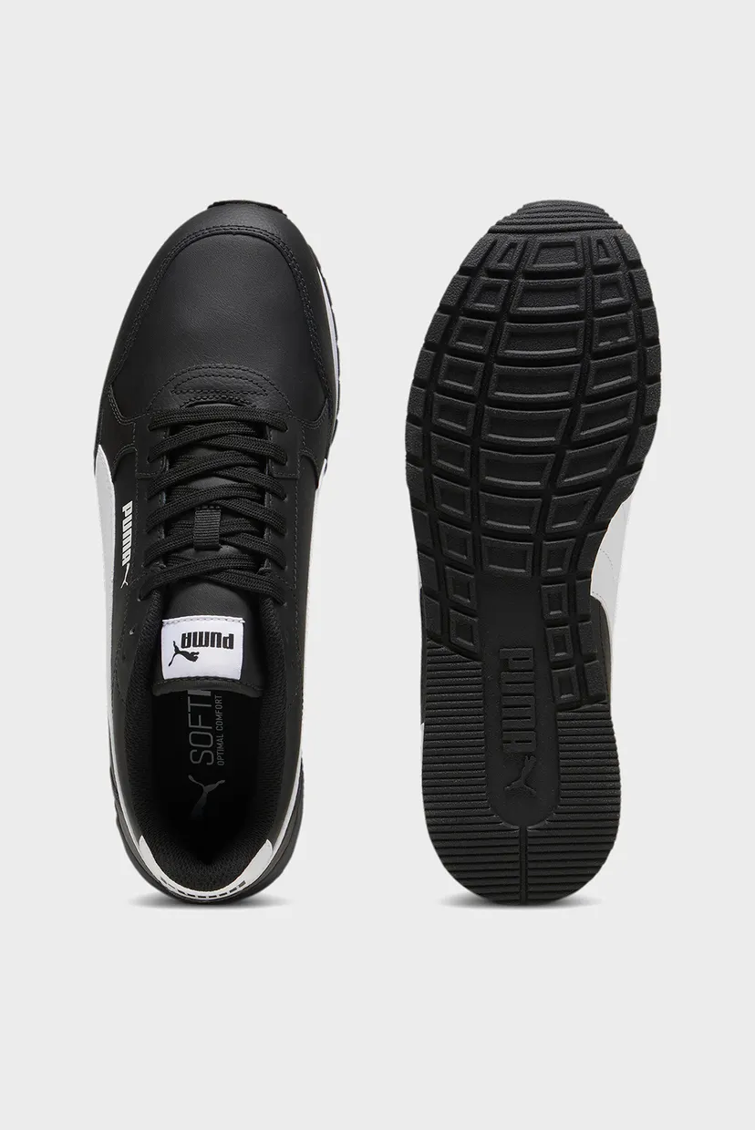 Чорні шкіряні кросівки ST Runner v4 Leather Sneakers Unisex 5