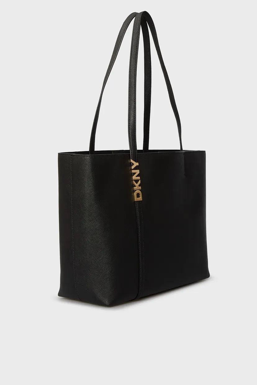 Женская черная кожаная сумка AVRIL TOTE 3