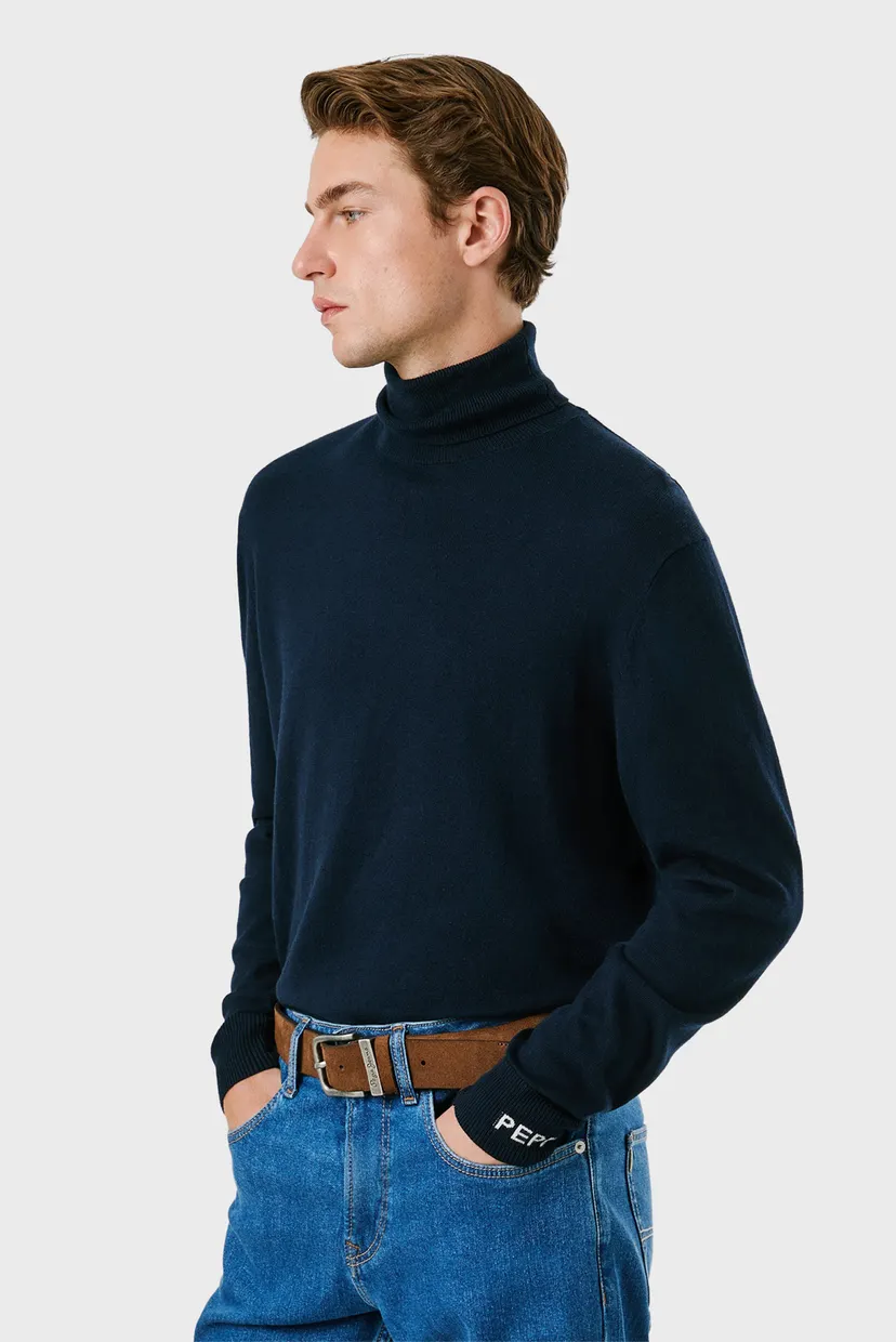 Мужской темно-синий гольф ANDRE TURTLE NECK 4