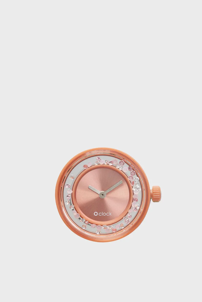 Женские персиковые часы O clock 3