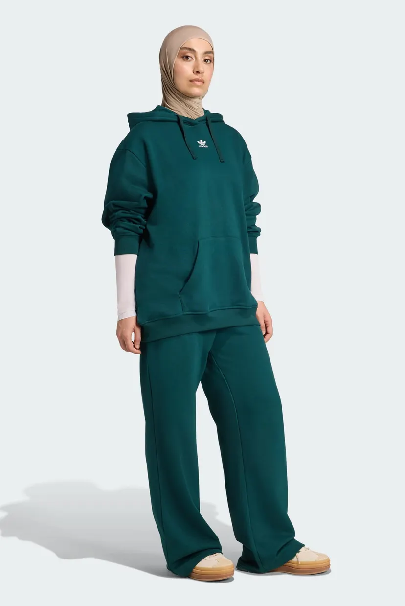 Женское зеленое худи Essentials Loose French Terry adidas JX7757