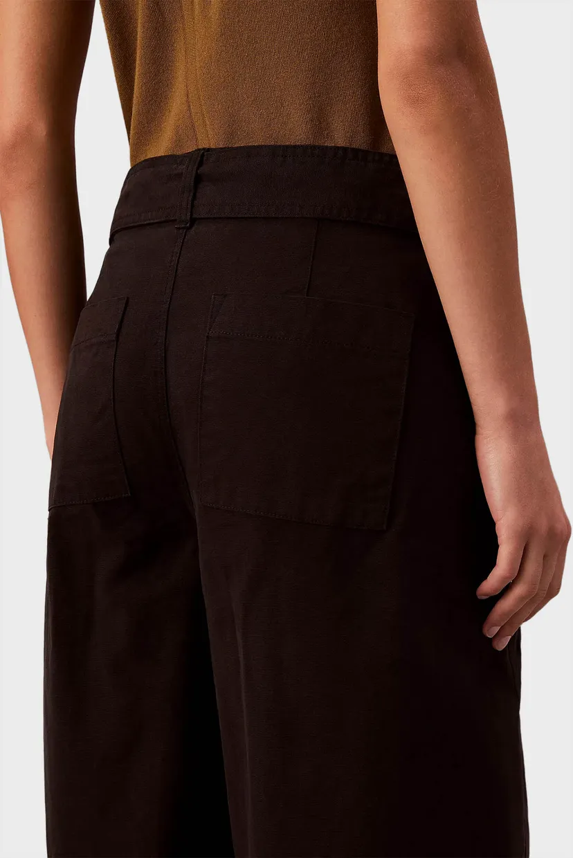 Жіночі чорні брюки COTTON SEAMED PANT 4