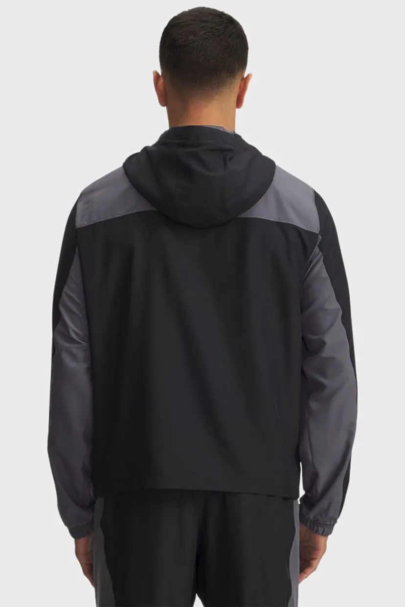Мужская черная ветровка UA Tech Sport Woven Jkt-BLK 3