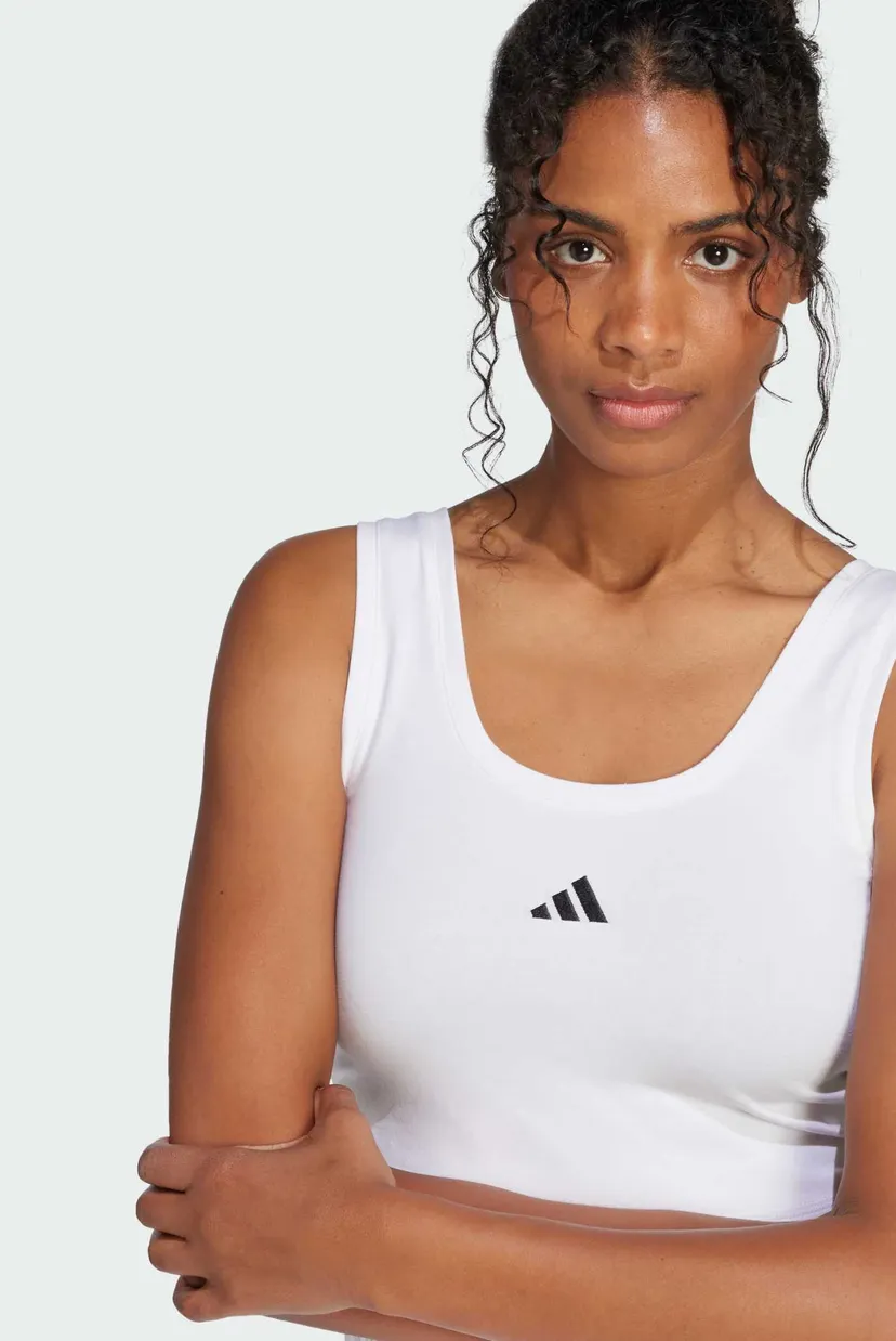 Жіночий білий топ Essentials Small Logo Cotton Lifestyle 4
