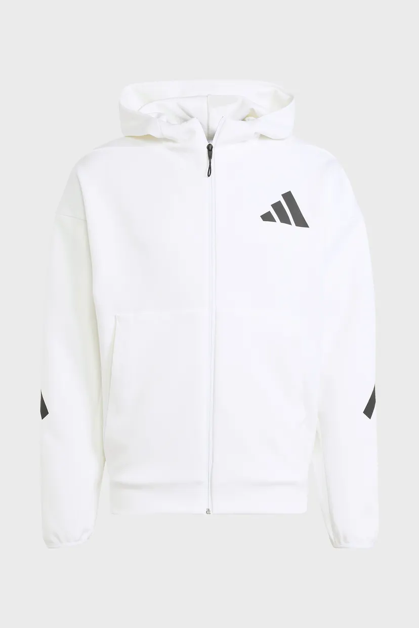 Мужское белое худи New adidas Z.N.E. Full-Zip 7