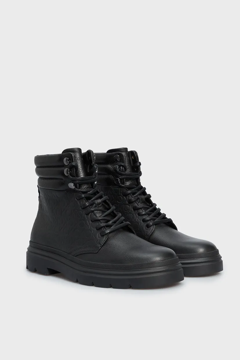 Мужские черные кожаные ботинки COMBAT BOOT MONO 3