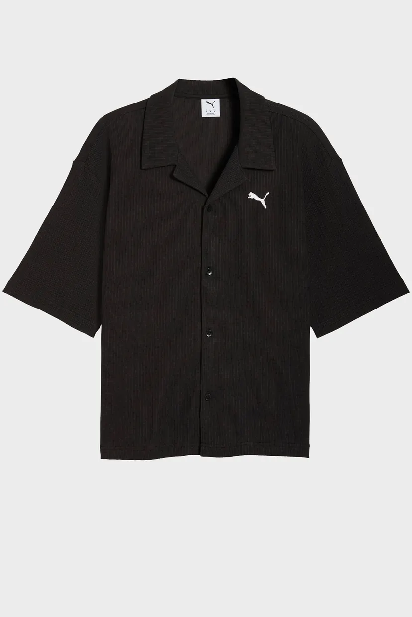 Чоловіча чорна сорочка Wardrobe Essentials Boxy Shirt Men 4