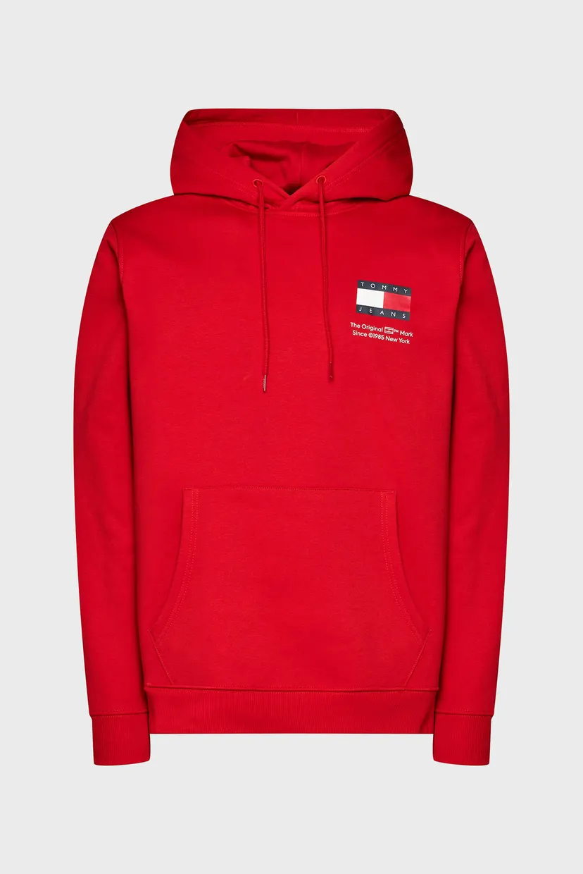 Чоловіче червоне худі TJM REG ESSENTIAL FLAG 5