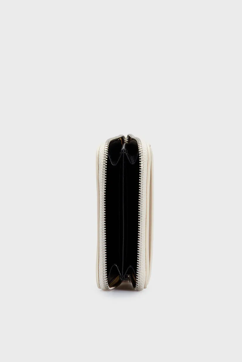 Женский белый кошелек SCULPTED MED ZIP AROUND MONO 5
