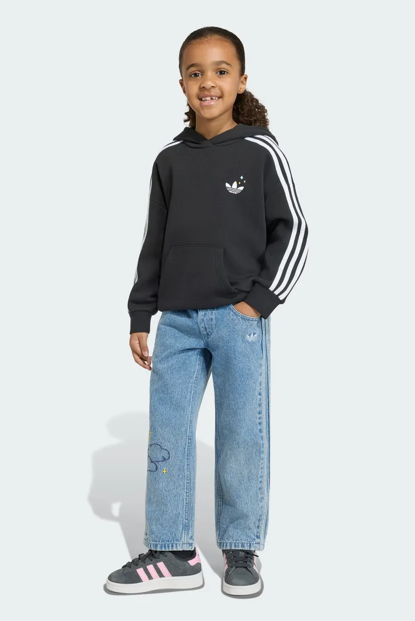 Детское черное худи ADIDAS CARE BEARS OVERSIZED 2