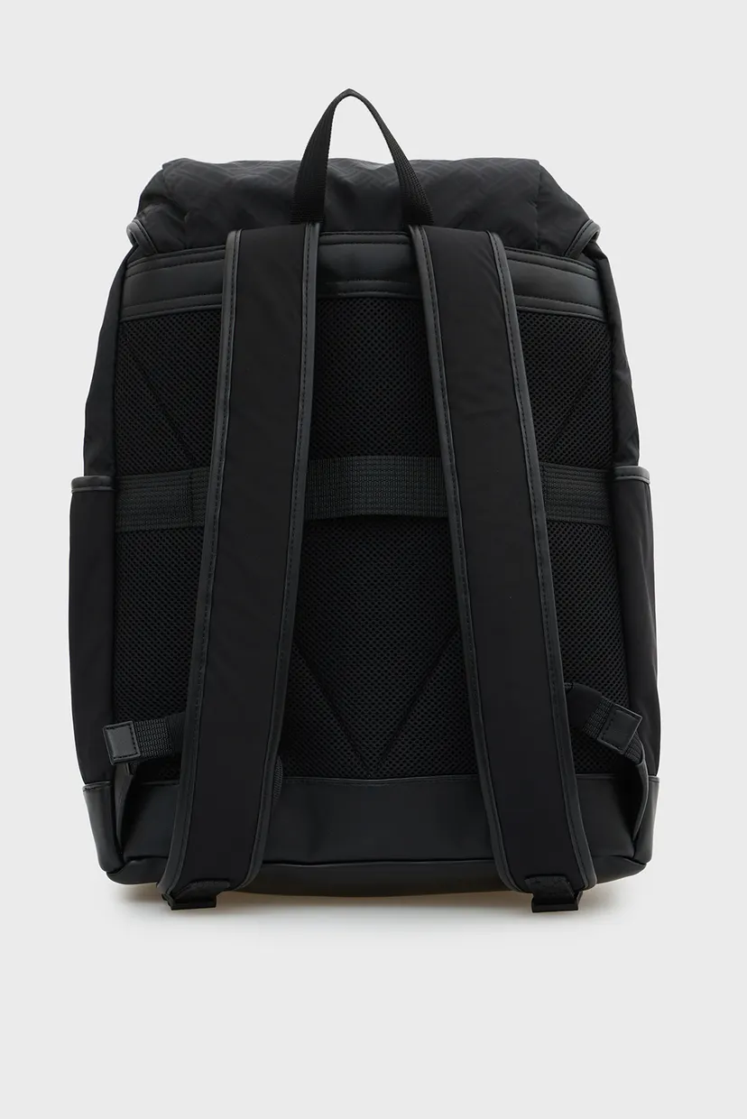 Чоловічий чорний рюкзак JAQUARD FLAP 4