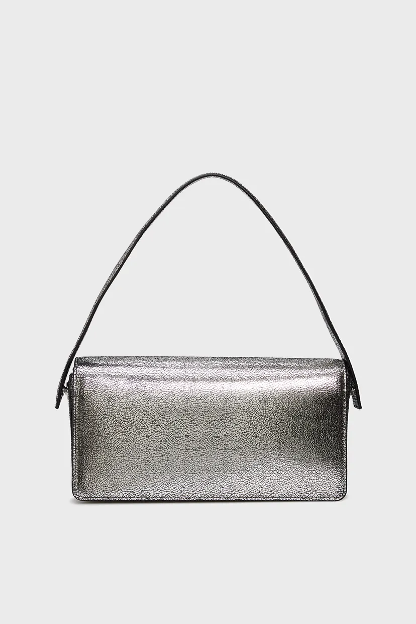 Женская серебристая сумка essential logo crossbody 4