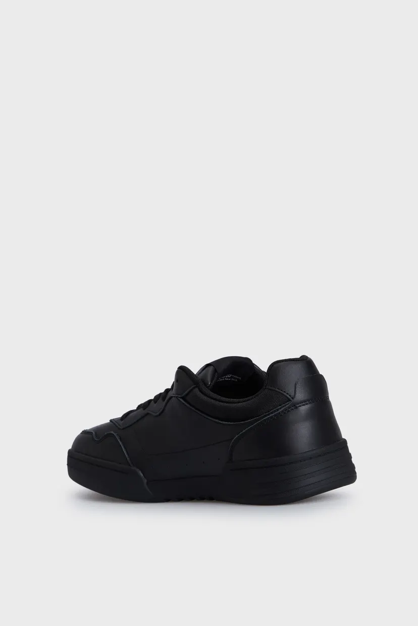 Чоловічі чорні шкіряні снікерси TJM CUPSOLE LEATHER ESS 5