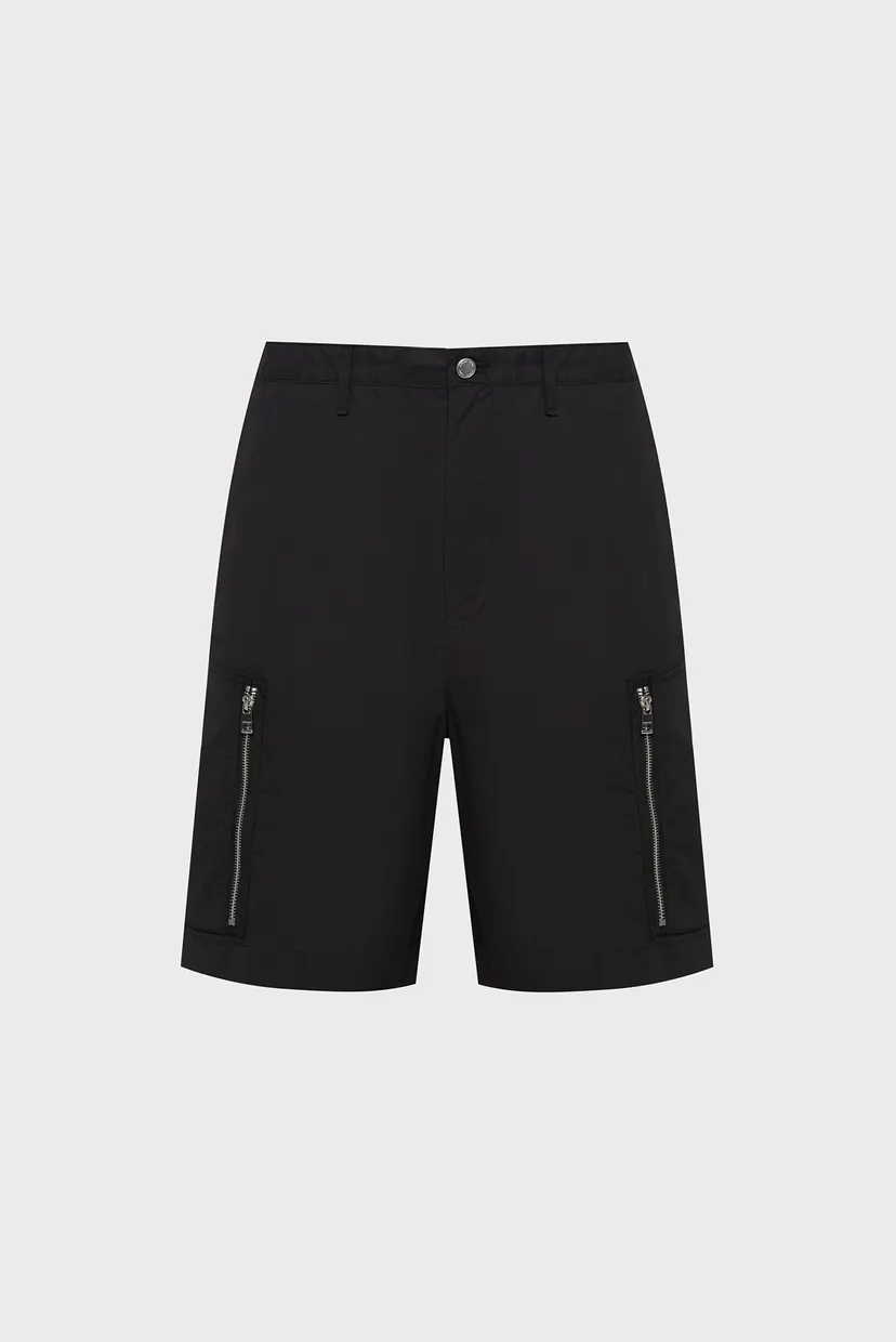 Мужские черные шорты POPLIN ZIP CARGO 3