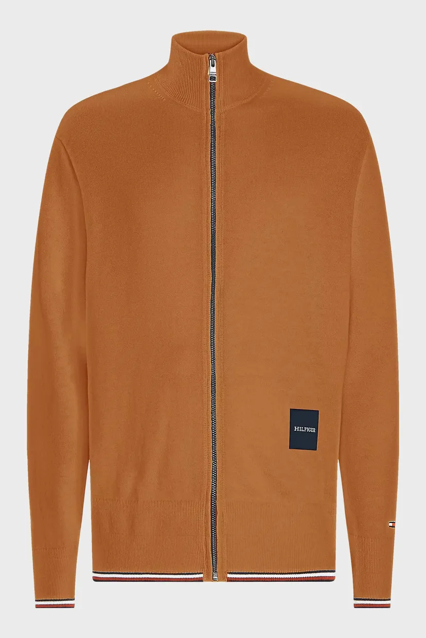 Чоловічий коричневий кардиган MONOTYPE GS TIPPED ZIP THROUGH 5