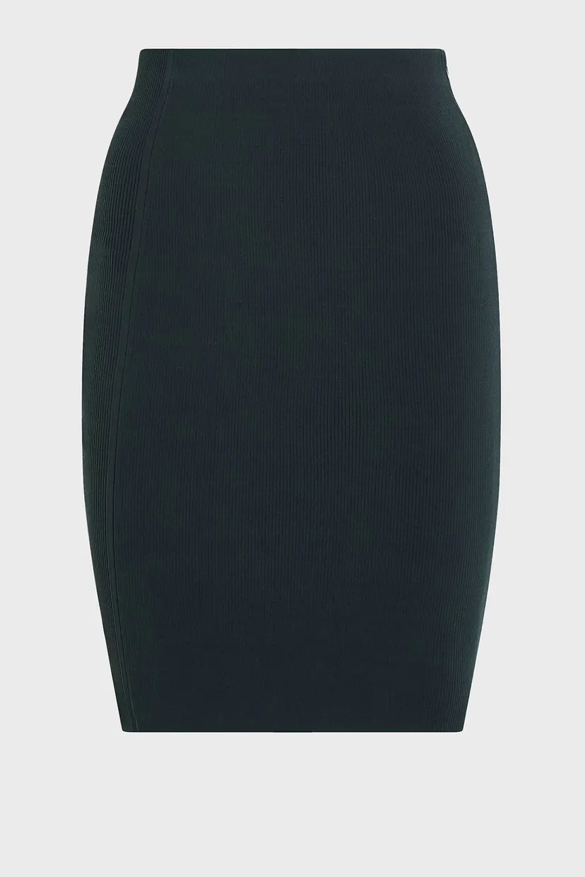 Женская черная юбка BACK ZIP KNITTED SKIRT 6
