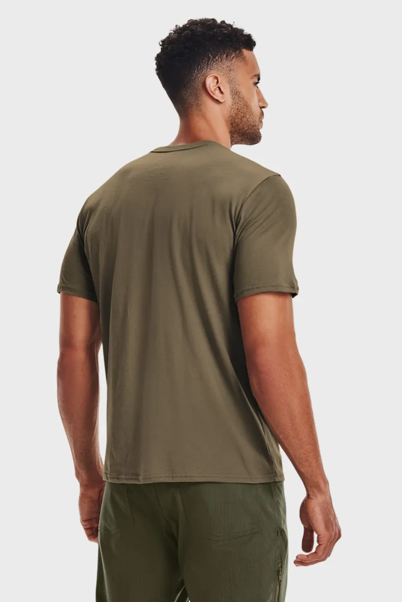 Чоловіча зелена футболка UA Tac Cotton T 3