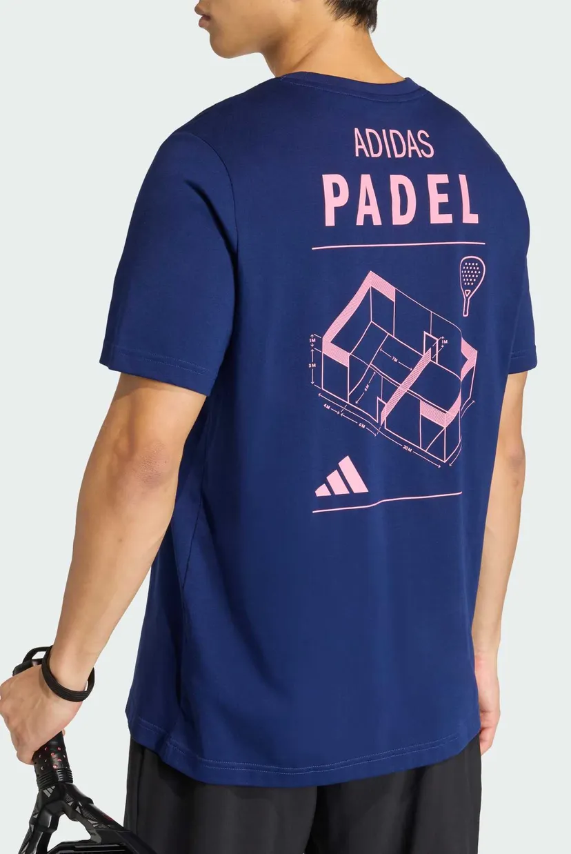 Чоловіча темно-синя футболка Padel Category Graphic 4