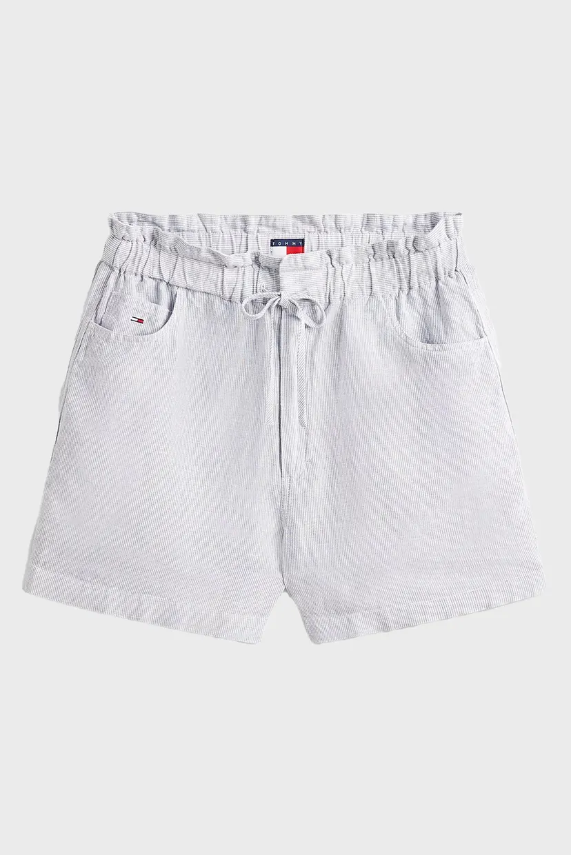 Женские голубые шорты в полоску TJW COTTON LINEN SHORT 6