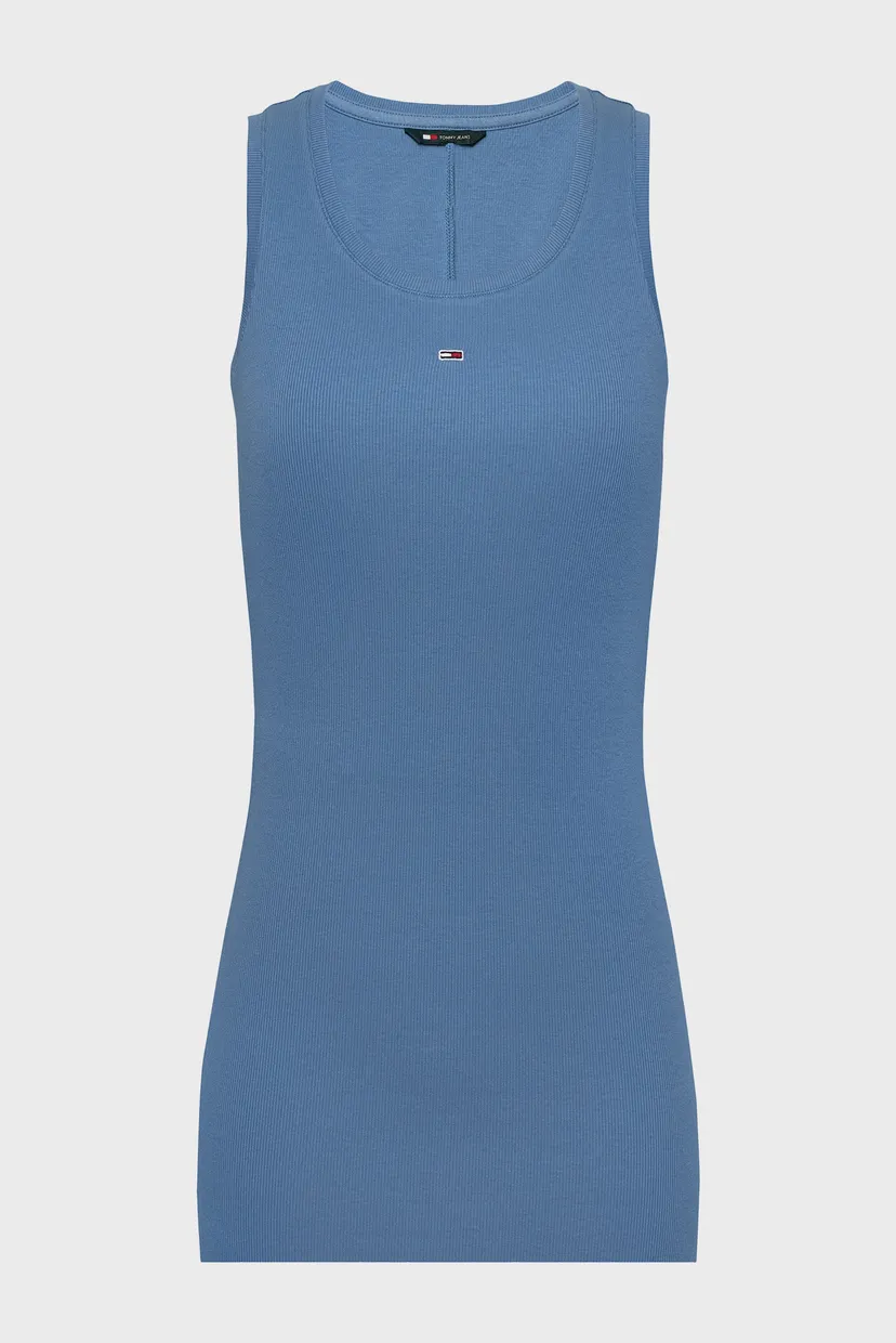 Женское синее платье ESSENTIAL RIB BODYCON 5