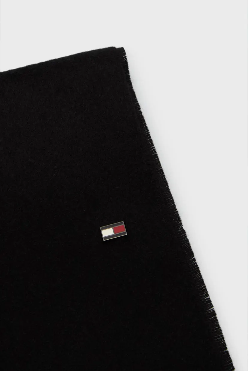 Чоловічий чорний кашеміровий шарф TH DC CASHMERE SCARF 4
