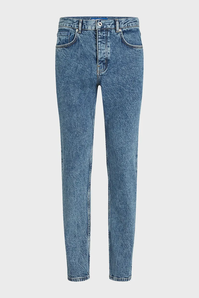 Чоловічі блакитні джинси tapered denim 5