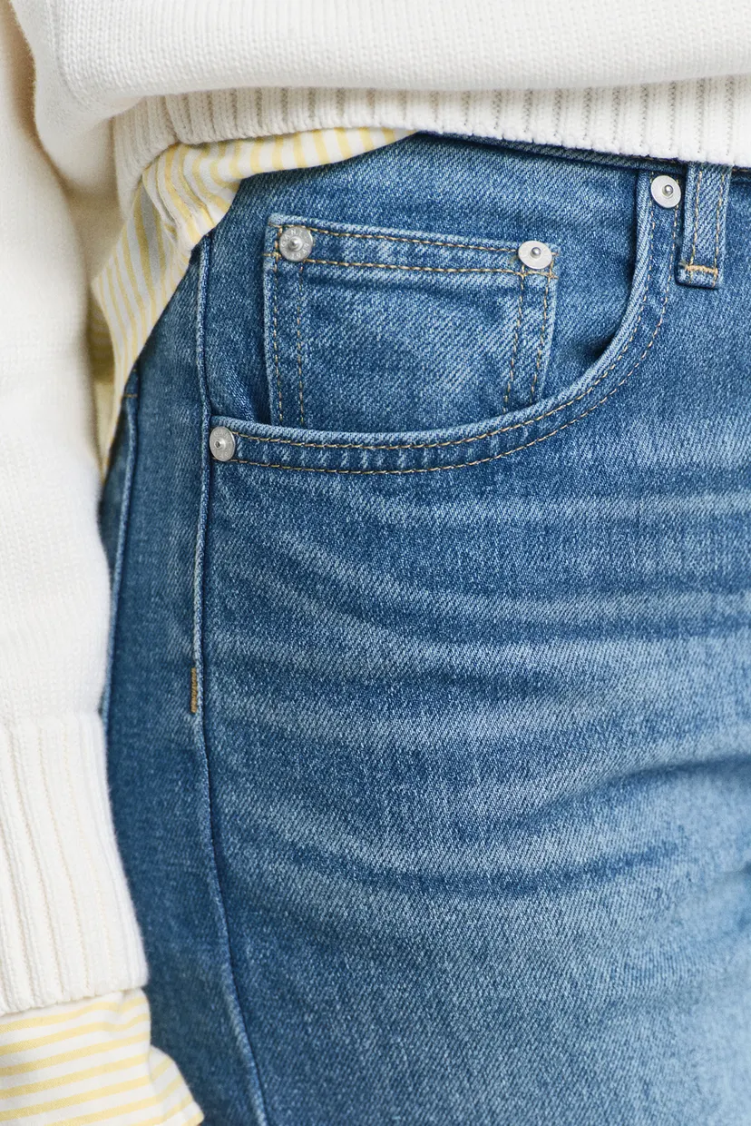 Женские синие джинсы STRAIGHT LEG JEANS 4