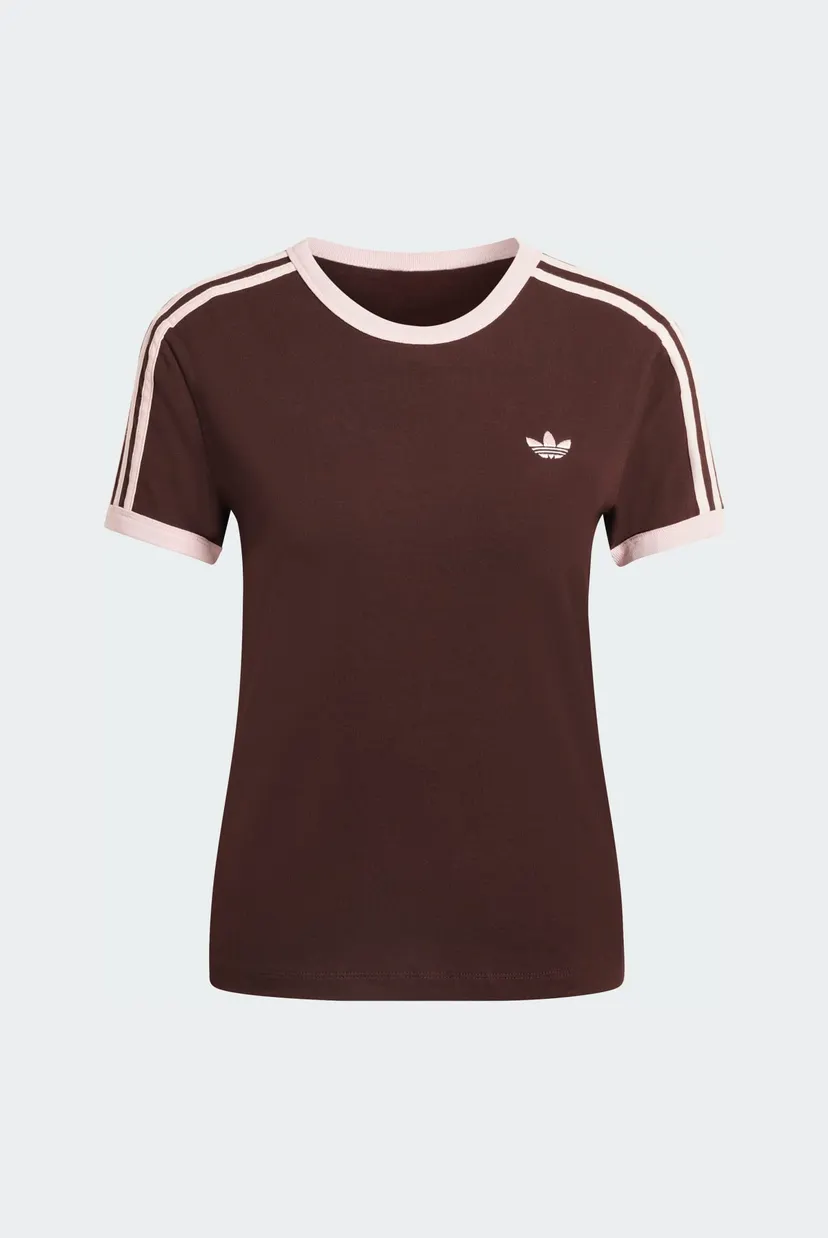 Жіноча коричнева футболка 3 STRIPES SLIM 6