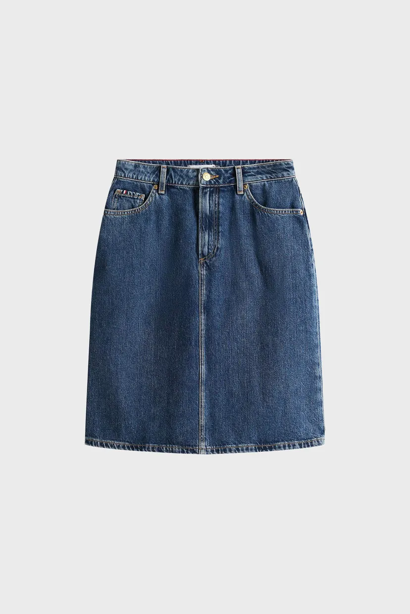 Жіноча синя джинсова спідниця DNM DEE STRAIGHT KNEE RW 5