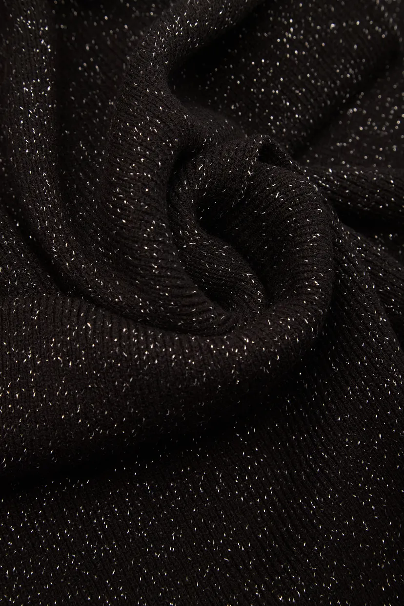 Жіночий чорний вовняний шарф K IKONIK 2.0 CHOUP LUR SCARF 4