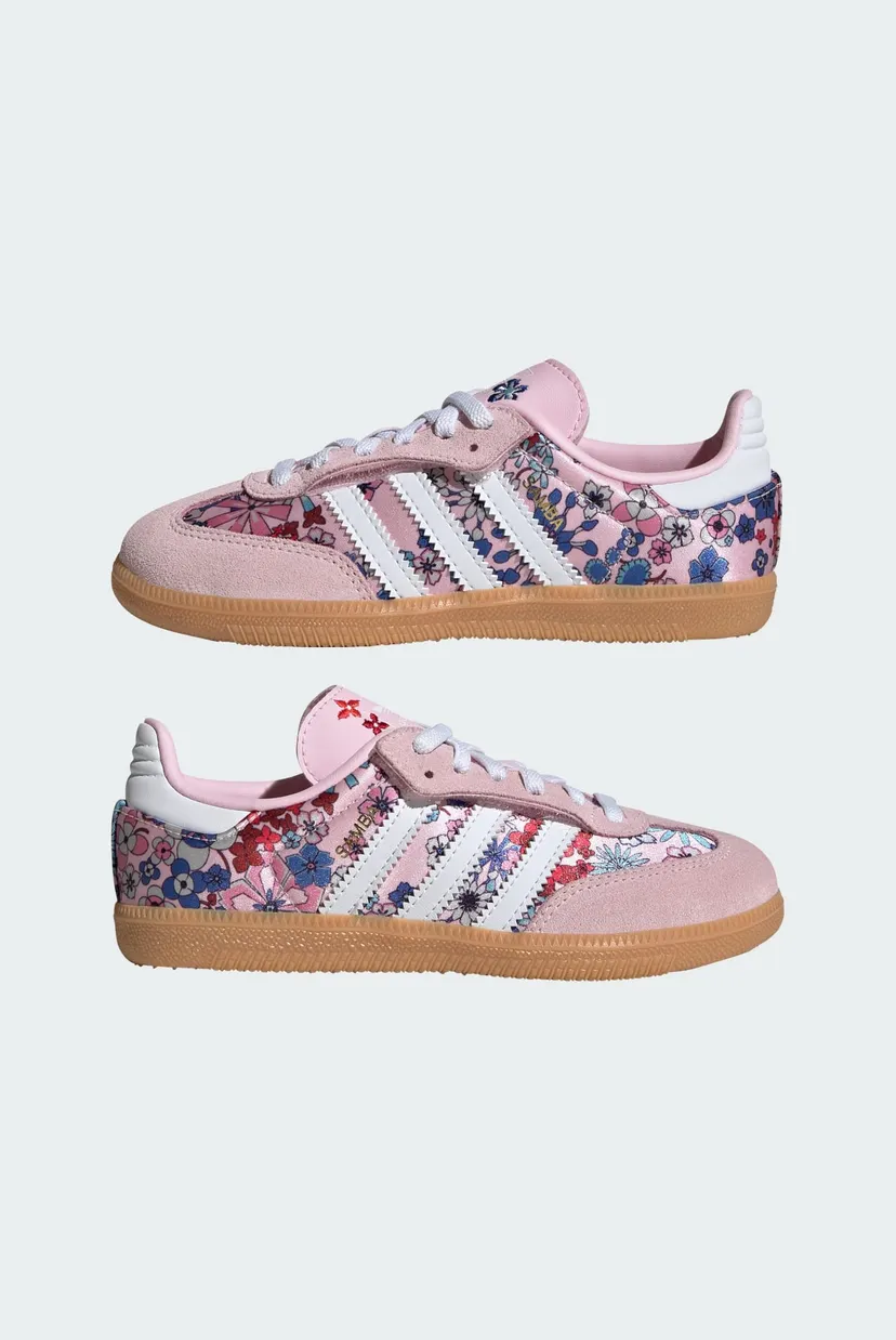Детские пудровые сникерсы ADIDAS LIBERTY LONDON SAMBA OG COMFORT CLOSURE ELASTIC LACE 7