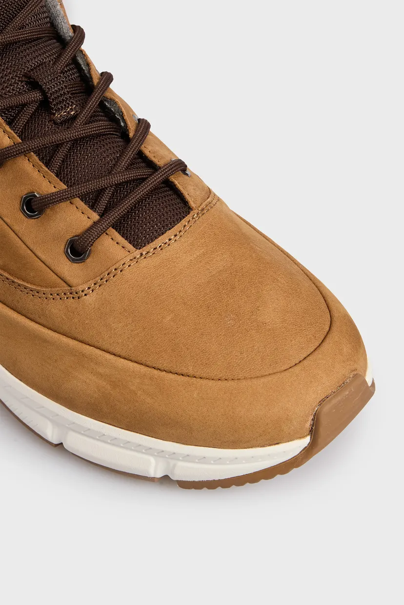 Мужские коричневые нубуковые хайтопы HILFIGER WARM NUBUCK HYBRID B 4