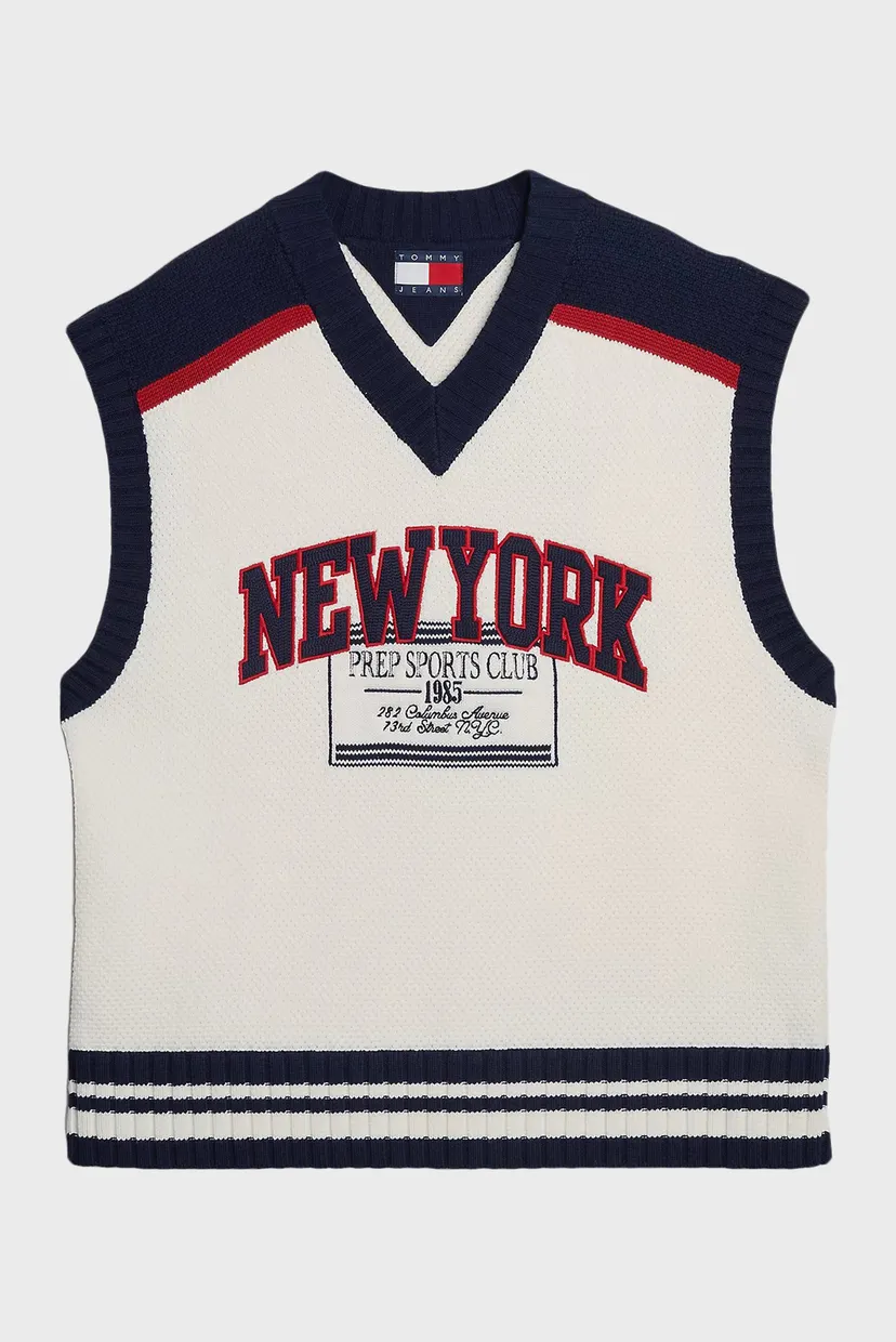 Белый жилет TJCU KNITTED CRICKET VEST (унисекс) 10