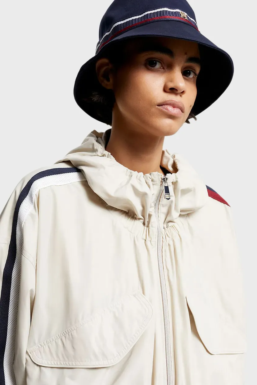 Жіночий білий плащ OVERSIZED PACKABLE 3