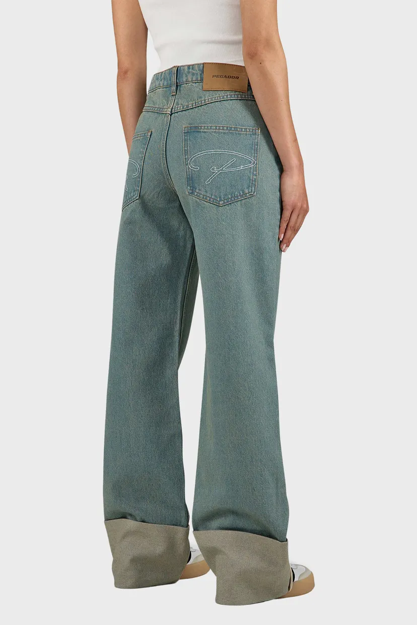 Женские голубые джинсы Elina Wide Leg 4